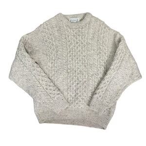 Women's Cream Cable Knit Sweater